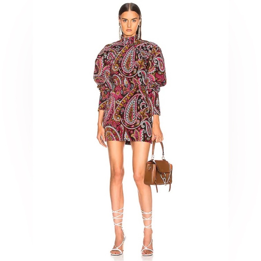 Rotate by Birgerchristensen Vibrant Paisley Long Sleeve Dress Size 4